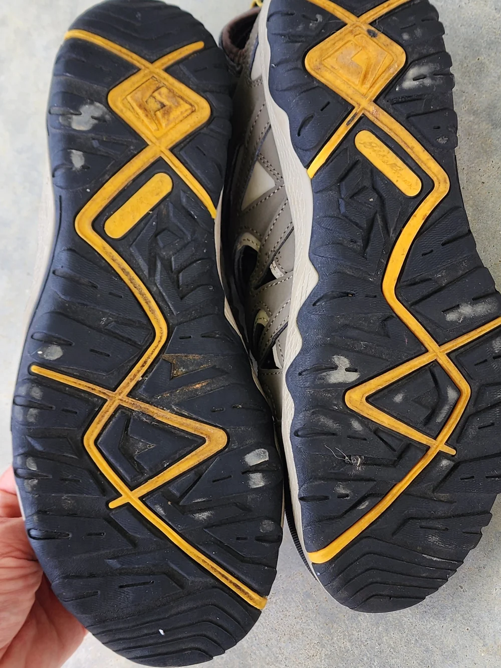Eddie Bauer Brown and Yellow Men's Outdoor Sport Sandals